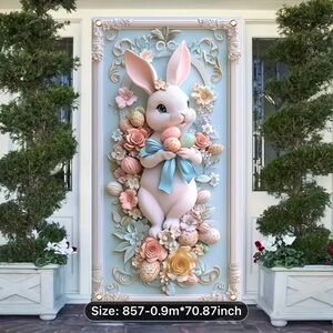 Charming Pastel Bunny Easter Wall Decor